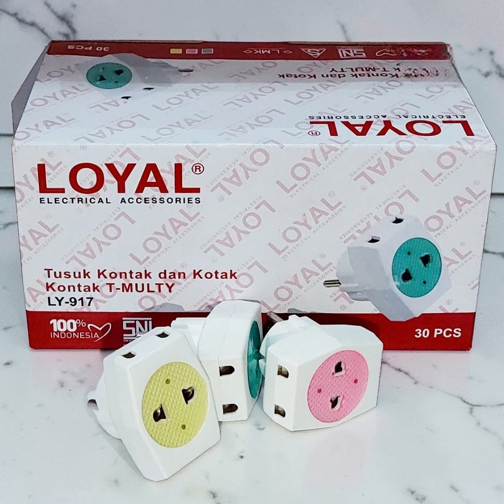 LOYAL Steker T Multi / Colokan T Stop Kontak Loyal Cabang 3 SNI Berkualitas