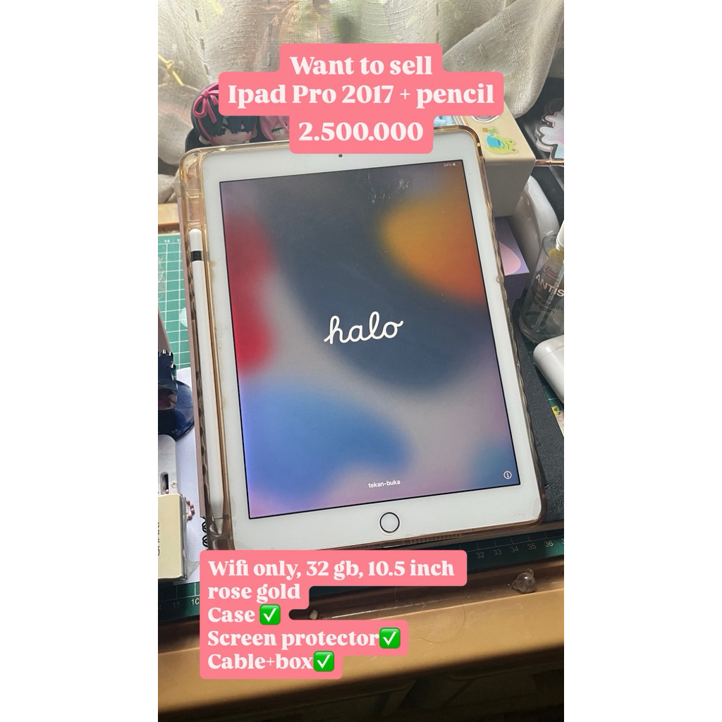 preloved ipad pro 2017 + apple pencil