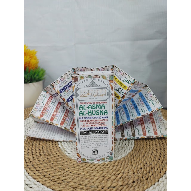 [5 pcs] Flash Card Lipat Hafalan 99 Asmaul Husna 4 Bahasa Full Colour For Haji & Umrah