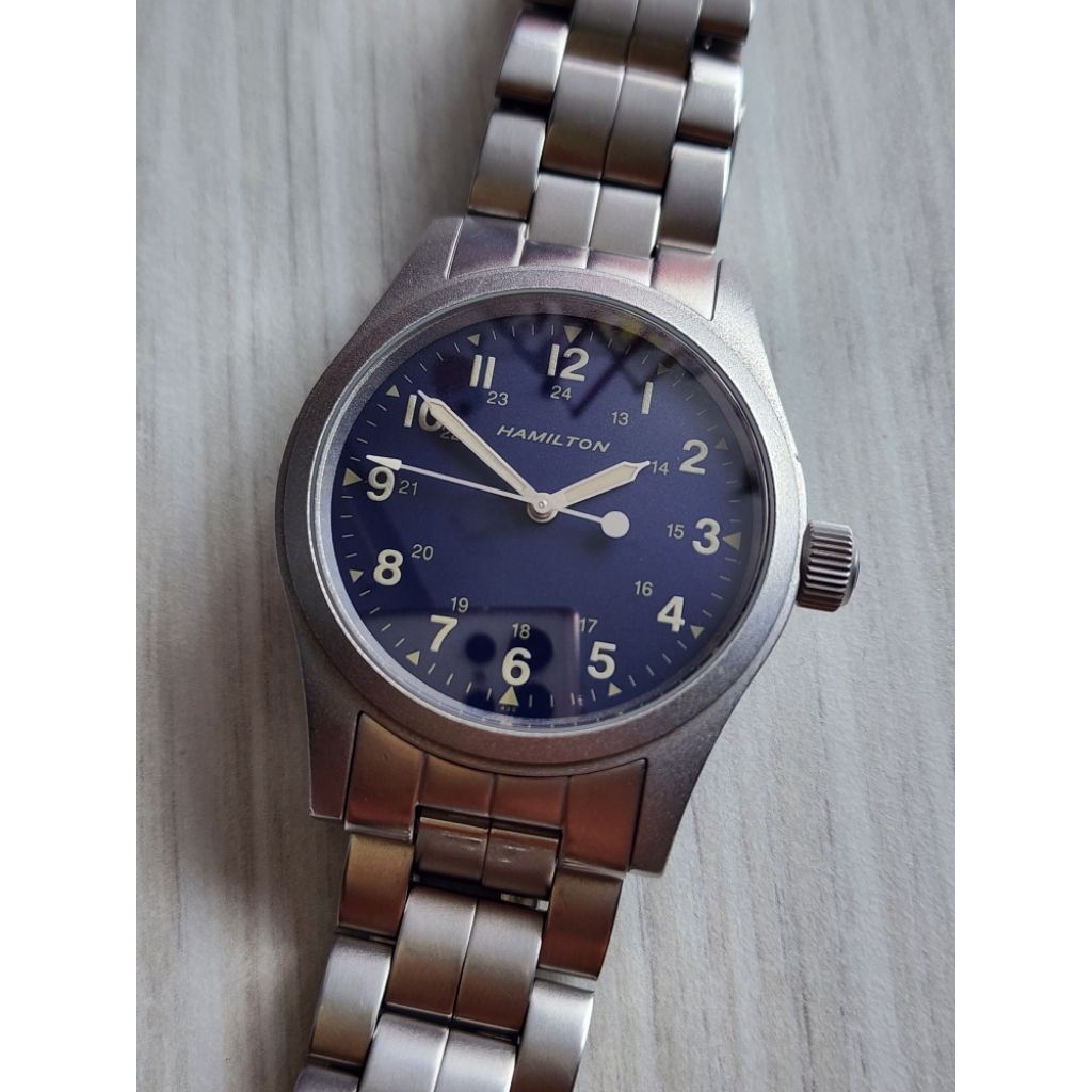 Hamilton Khaki Field Mechanical x SHIPS H694190 38mm Blue Dial JDM Swiss Made RARE