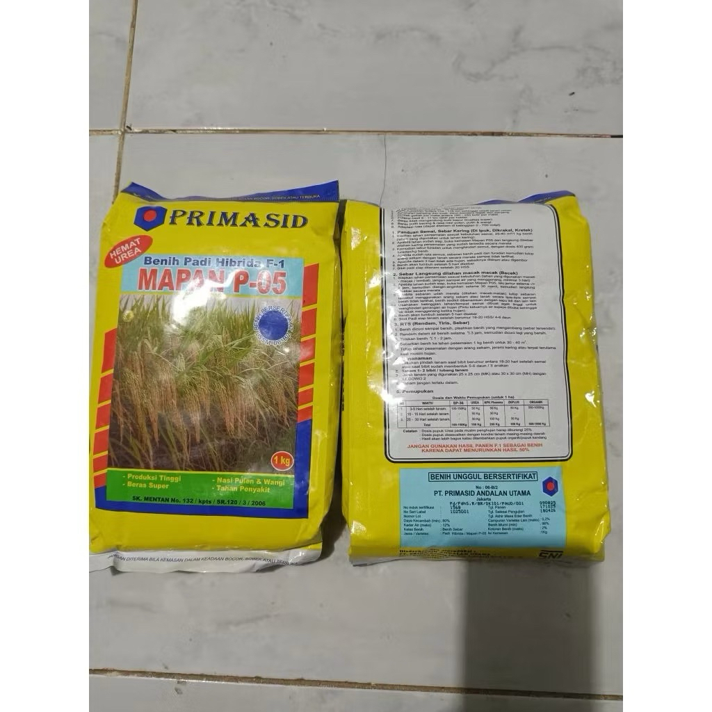 PESTA PANEN Benih Padi Hibrida MAPAN P 05 1 kg Kemasan Pabrik PRIMASID EXP 0626