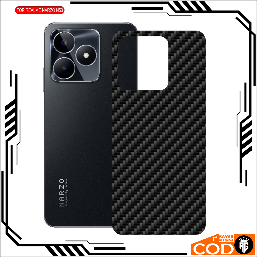 PROMO Graskin Carbon FOR REALME NARZO N53 Terbaru Anti Jamur Pelindung Belakangan HP