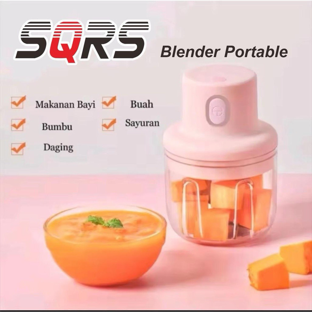 Mini coper choper Chopper blender SQRS penghalusan bumbu blender juice USB 45W 100ml