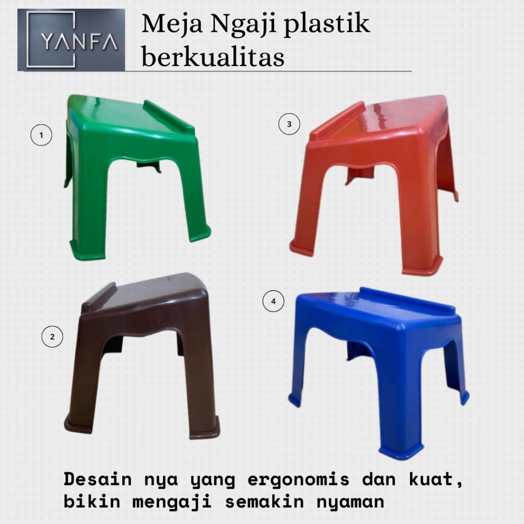 YANFA MEJA NGAJI PLASTIK, LEKAR NGAJI, MEJA BACA