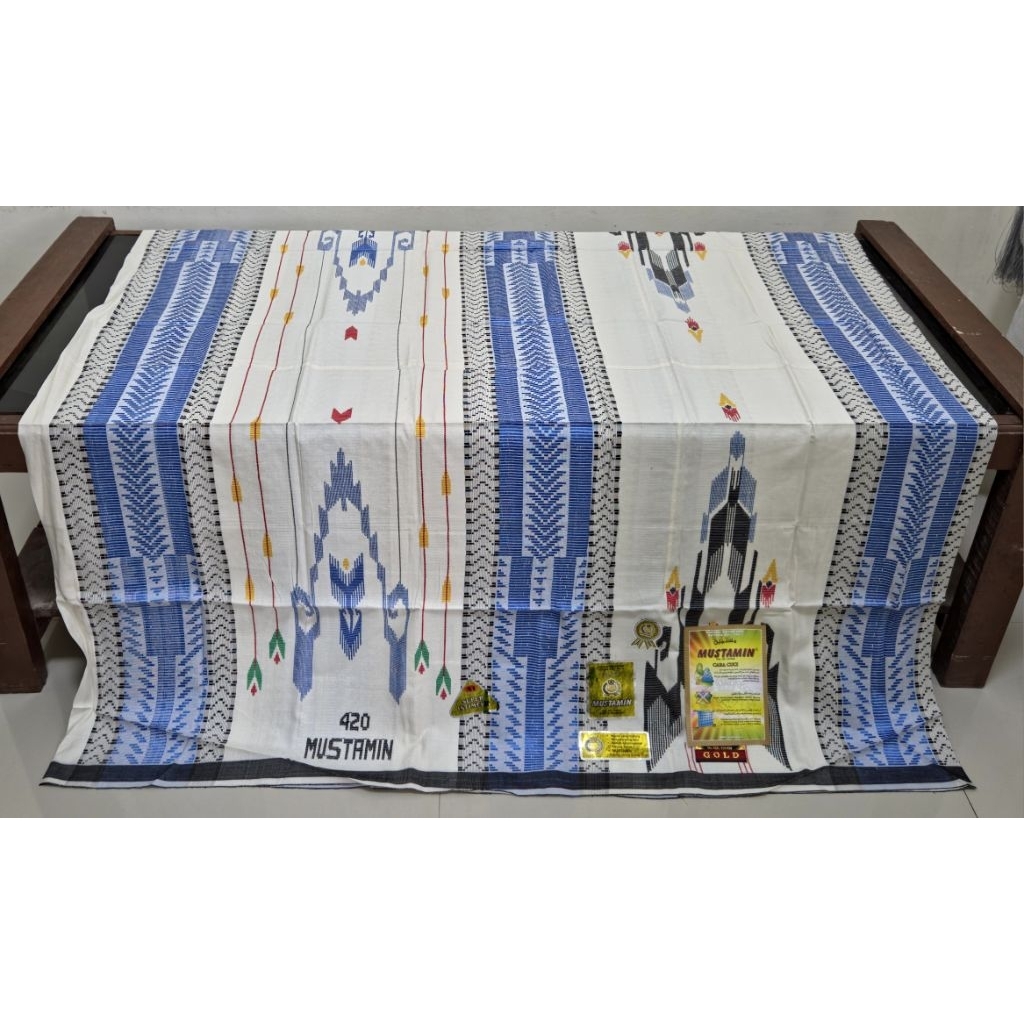 Sarung Tenun Sutra 50% Mustamin 420 Spesial Motif SGT SGK SID Terbaik Mewah & Elegant