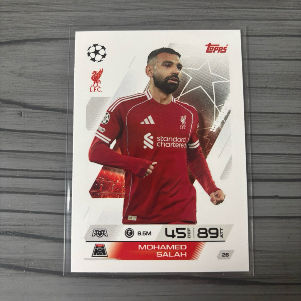 Kartu Bola Mohamed Salah Topps Match Attax 2025 2026 Liverpool