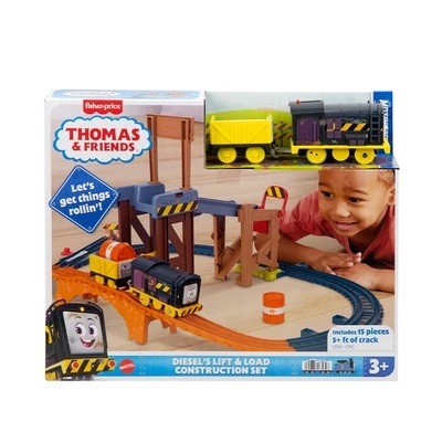 Mainan Anak Cowok Kereta Thomas & Friends Playset Diesels Lift & Load Construction