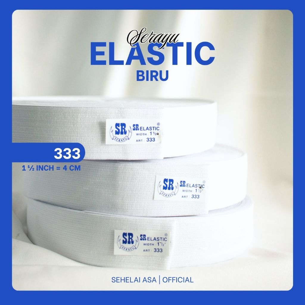 Elastik SR Biru 4 cm 333 (1½ inch)
