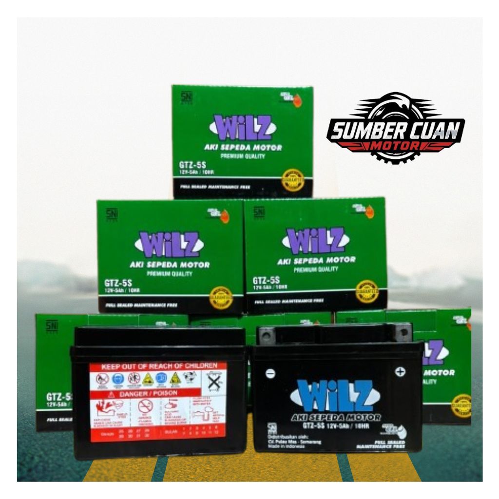 Aki Kering Motor Beat , Vario , Scoopy , Mio M3 , Mio J, Kharisma Supra 125 Aki GTZ5S