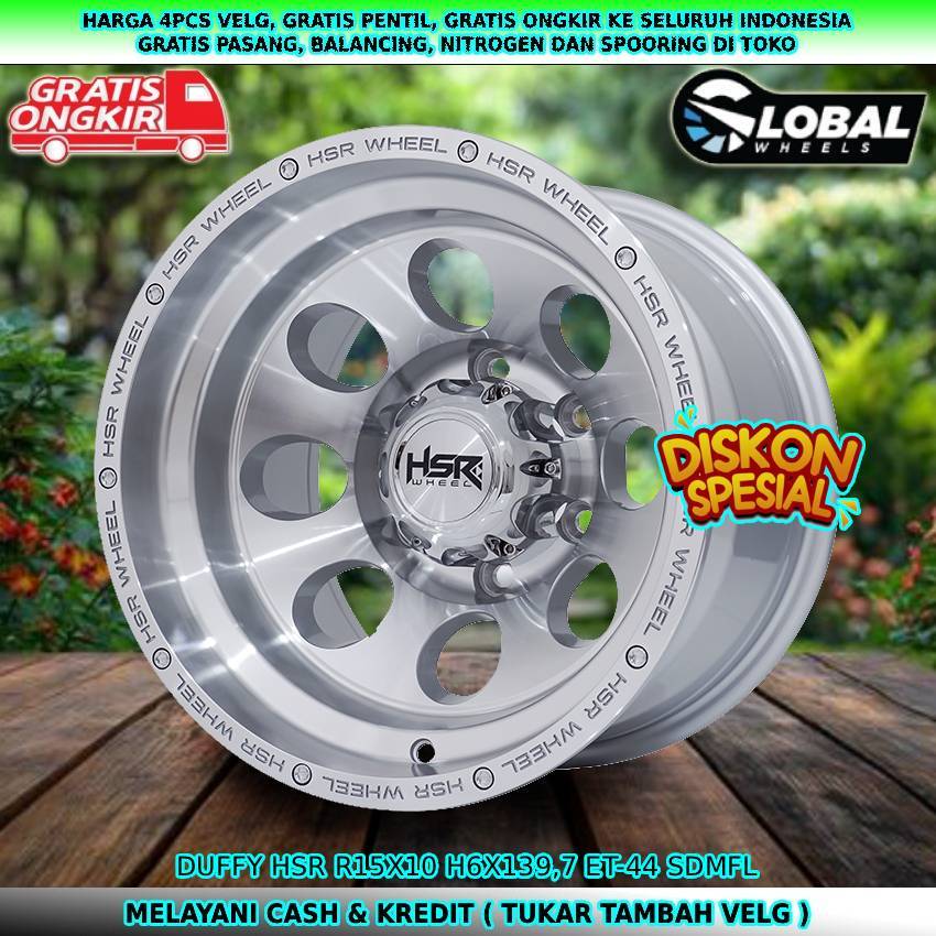 Velg offroad R15 lebar 10 untuk mobil Hardtop|Terrano|Blazer| Dmax| Panther| dll velg hsr duffy R15