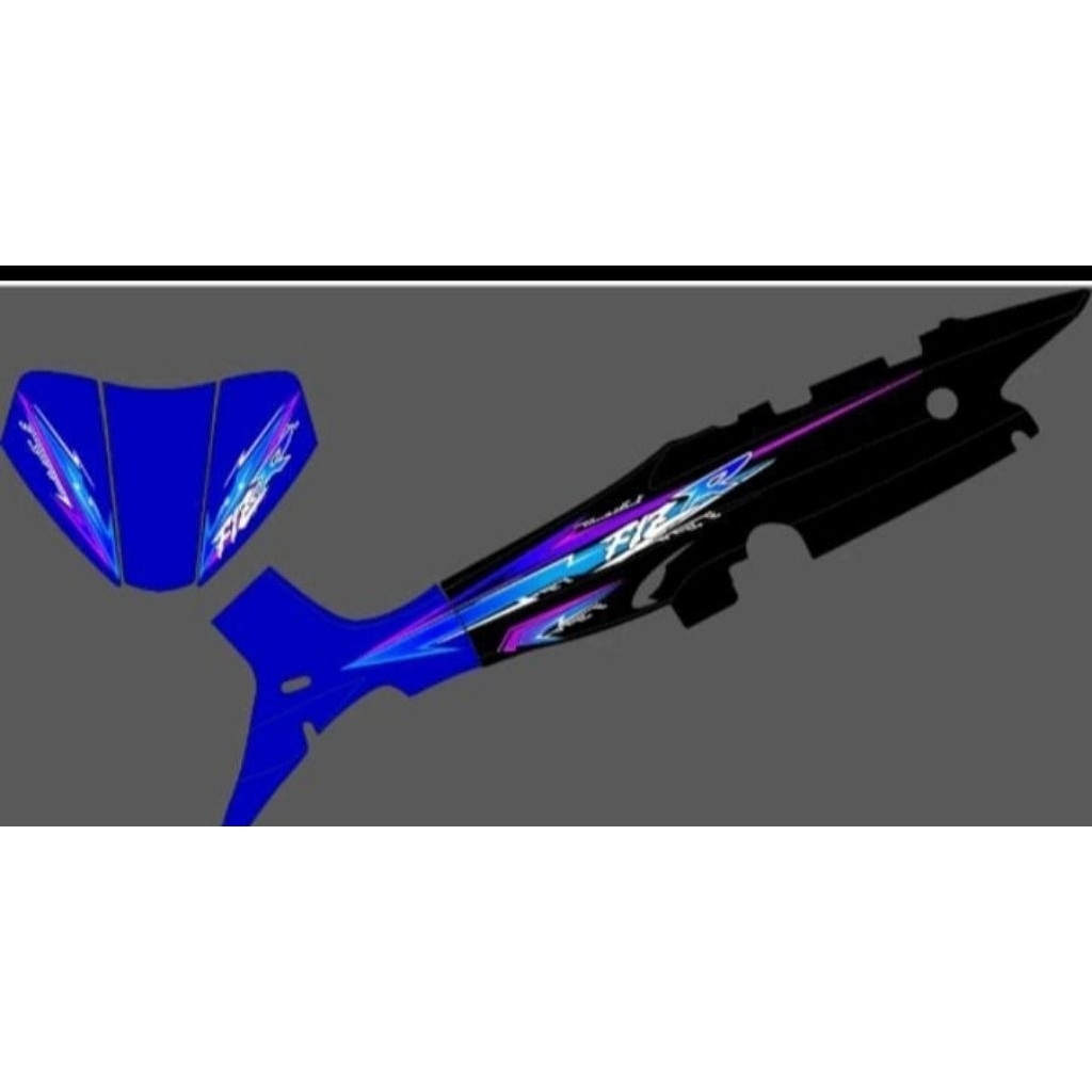 STRIPING FIZR BODY 125z BIRU HITAM PETIR