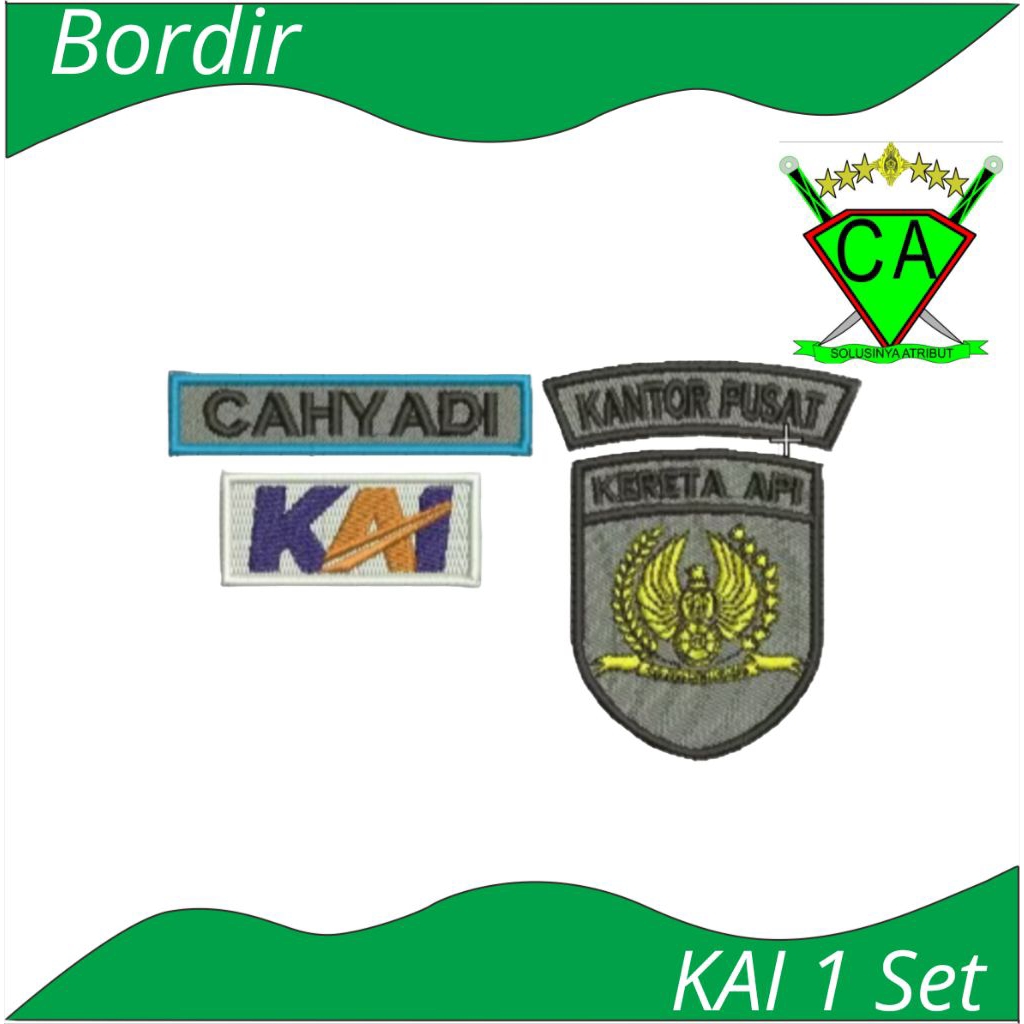 Bedge/Batch/Bordir PT KAI/ KAI commuter/ KAI properti/KAI wisata/ KAI wisata/ dll
