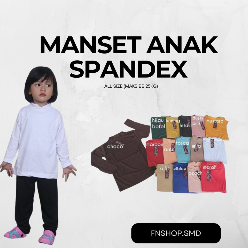 Manset Baju Anak Laki-Laki & Perempuan Spandek 2-7 Tahun - Kaos Dalaman Anak Premium - Kaos dalaman 