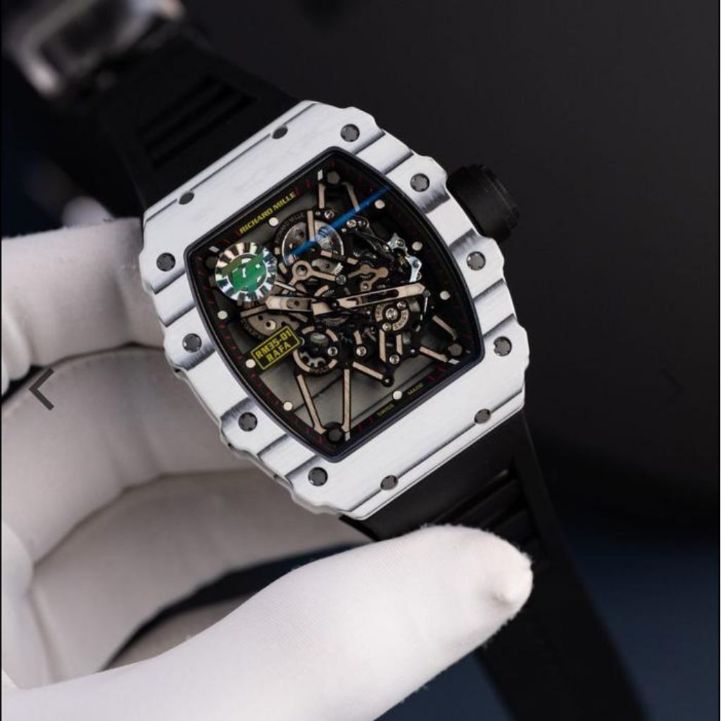 JAM TANGAN RM35-01 CARBON NTPT WIHTE MATIC SWISS DM 43MM