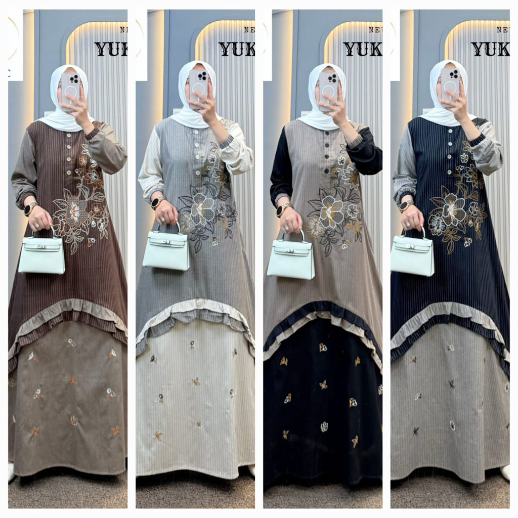 GAMIS KATUN KOMBINASI SYAINA BY SEMUT ORIGINAL
