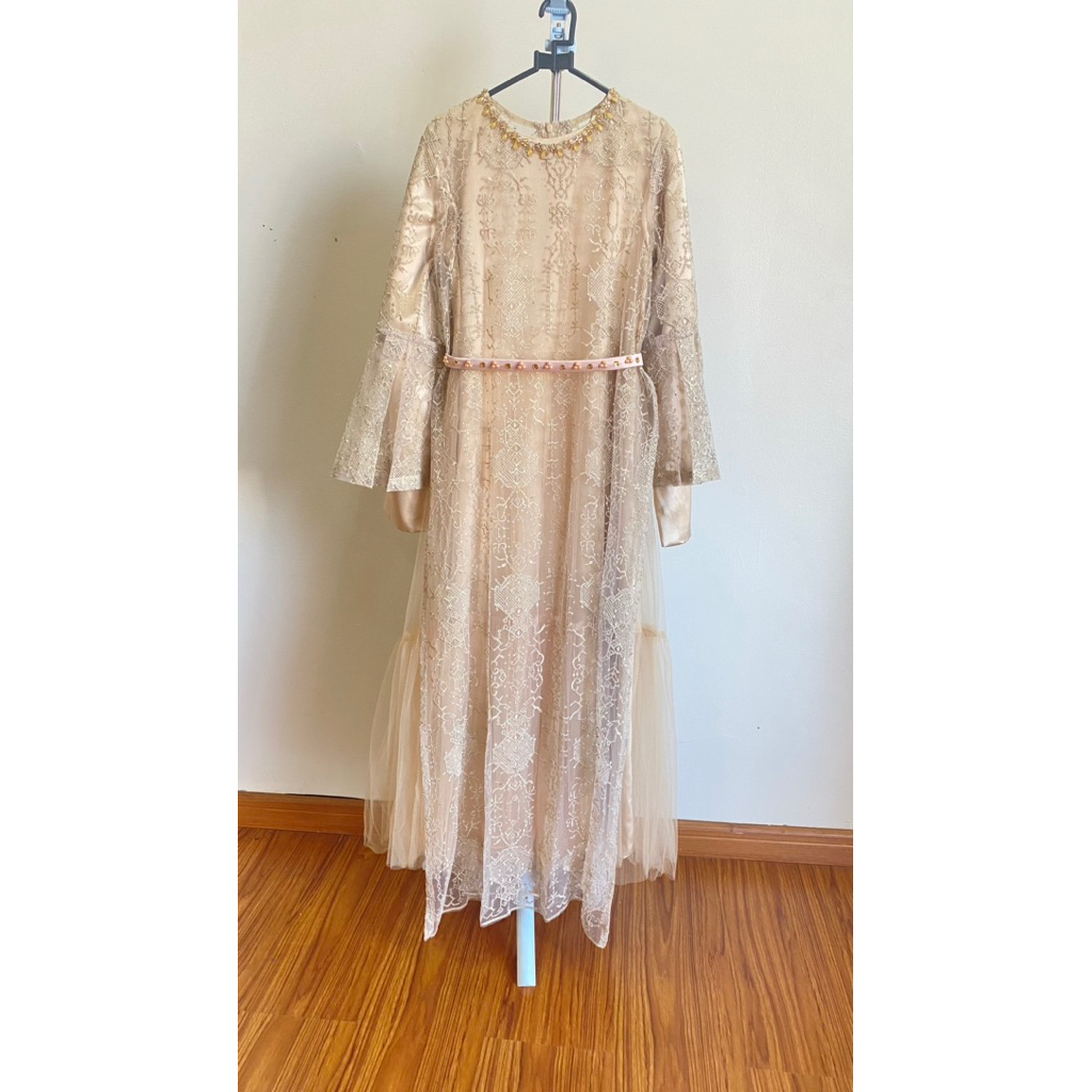 Dress Lebaran Beige merek Carol Clothline size S