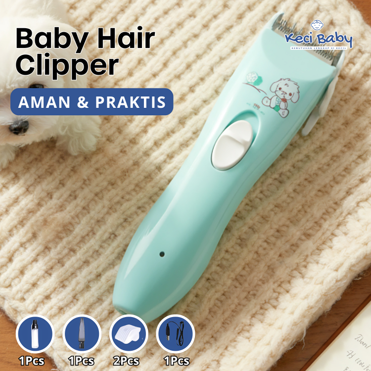 Alat Cukur Elektrik Set 6 IN 1 Alat Cukur Rambut Bayi Baby Hair Clipper Cukur Rambut Mesin Cukur Ram