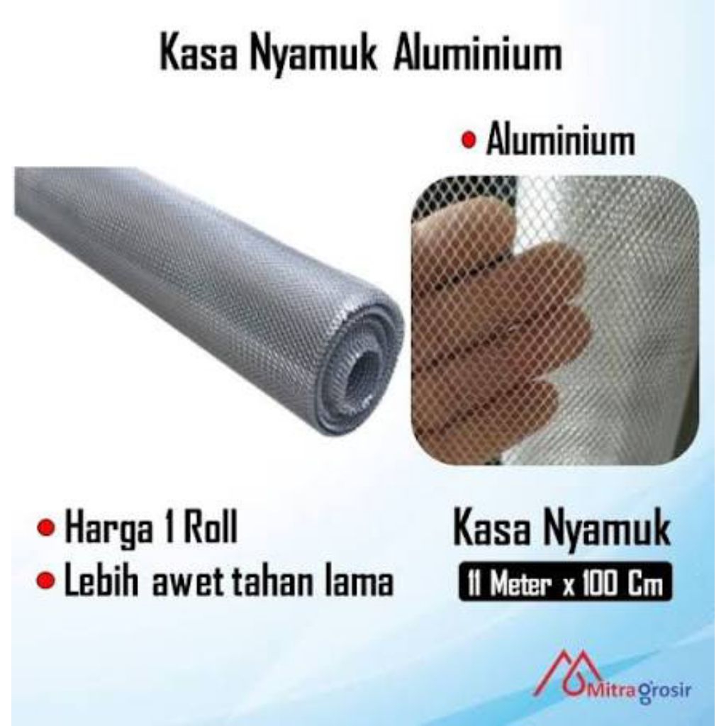 Kawat PARABOLA ALUMUNIUM Kawat Anti Nyamuk 1 Roll Panjang 10 Meter
