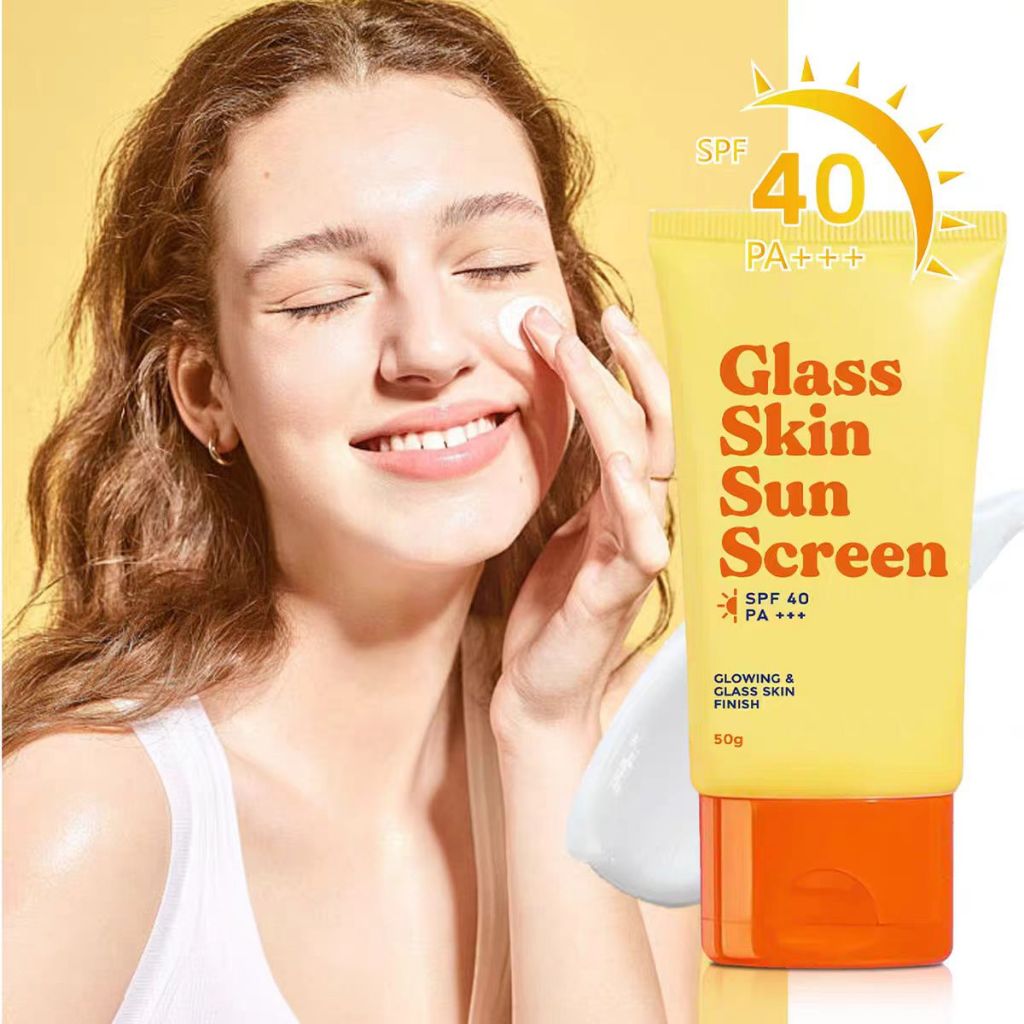 Tabir Surya Sunscreen Skin & Cleaning Collagen 50SPF+ Melindungi dan Mencerahkan Kulit Wajah Tabir S