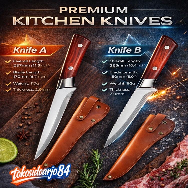 Pisau Daging Tulang Super Tajam Pisau Survival Outdoor Japanese Style