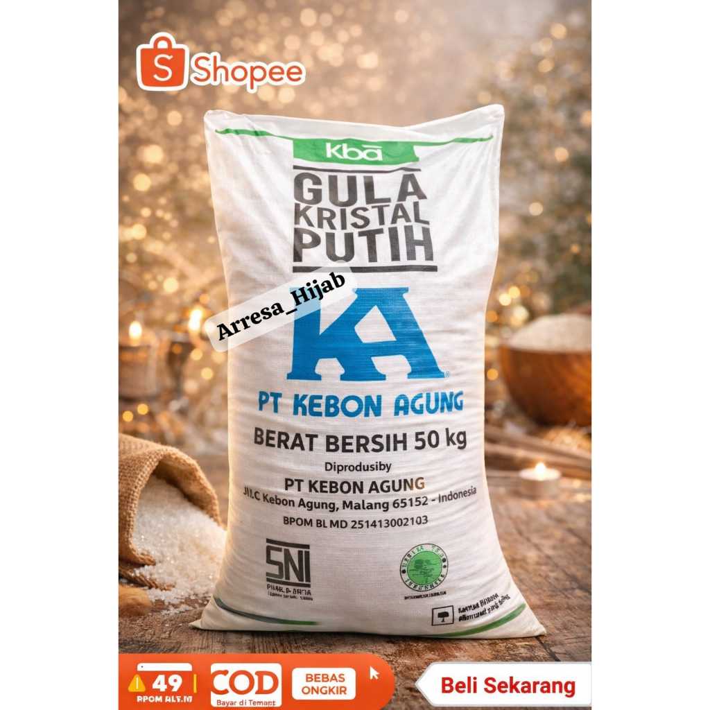 Gula Pasir KBA 50 Kg 1 Karung