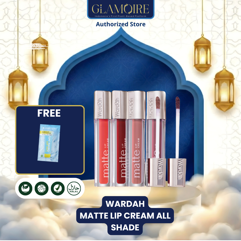 Glamoire -  WARDAH Matte Lip Cream 4 g - Warna Intense dan Tahan Lama - Matte Finish - Teksture Crea
