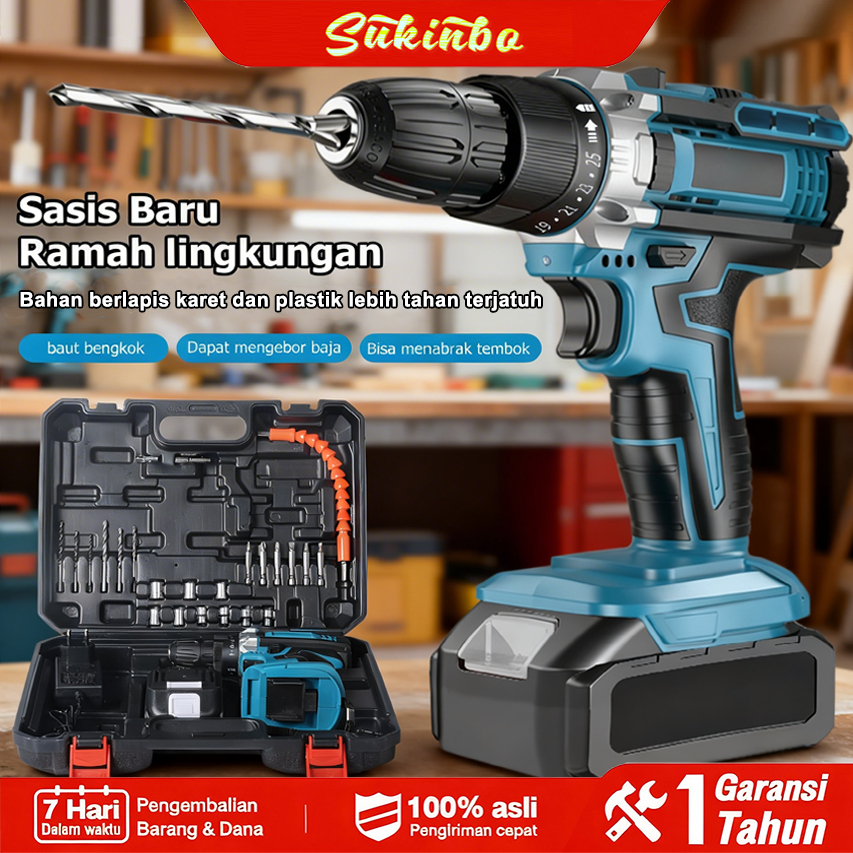 VICTOOL 388V Mesin Bor Bor Baterai Tangan Tanpa kabel Bor Listrik Bor Tanpa kabel Mesin Cordless Scr