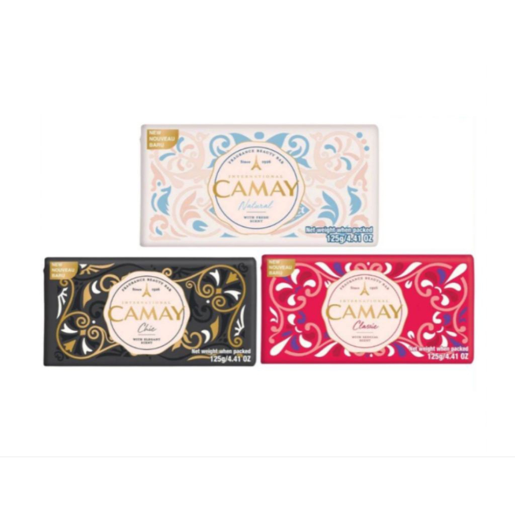 Sabun batang camay sabun mandi batang kemasan 125gr camay tersedia 3 varian sabun batang camay 125gr