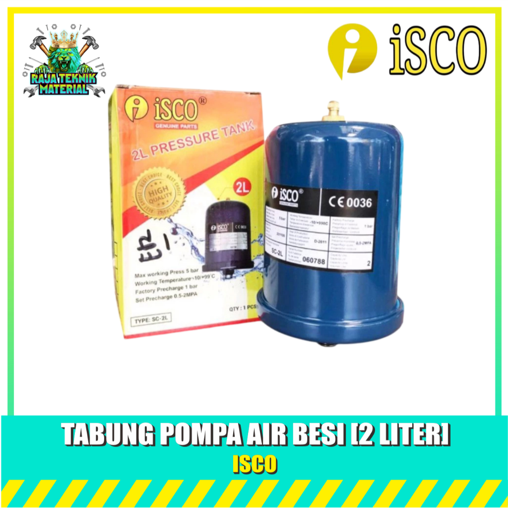 ISCO Tabung Pompa AIr Besi 2 LITER / Tabung Pompa Air Otomatis Besi 2Liter