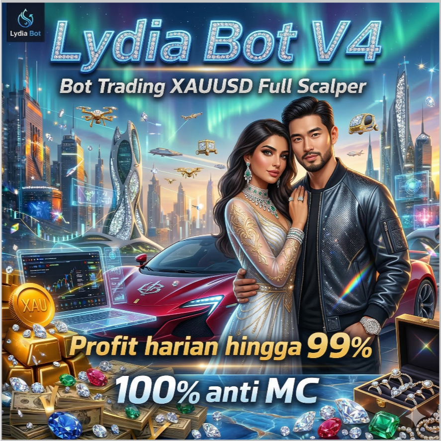 LYDIA BOT V4 FULL SCALPER EA MT5 BOT TRADING OTOMATIS XAUUSD & ALL FOREX PROFIT HARIAN KONSISTEN
