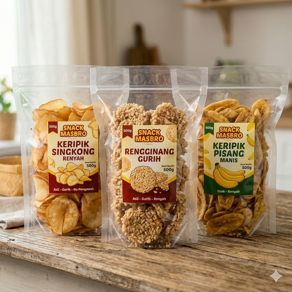 Paket Random Aneka Keripik 1 kg