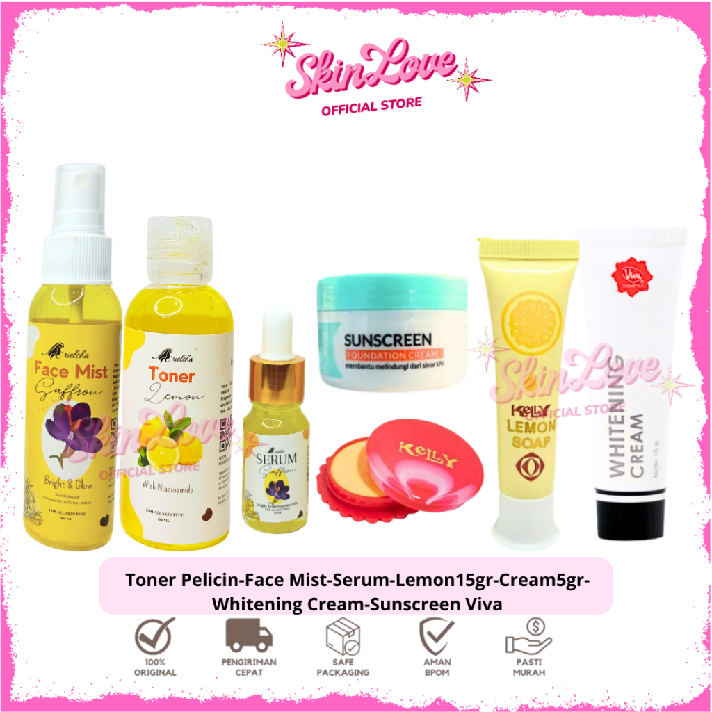 Paket Lengkap 7in1 Kelly Pearl Cream & Viva Skincare