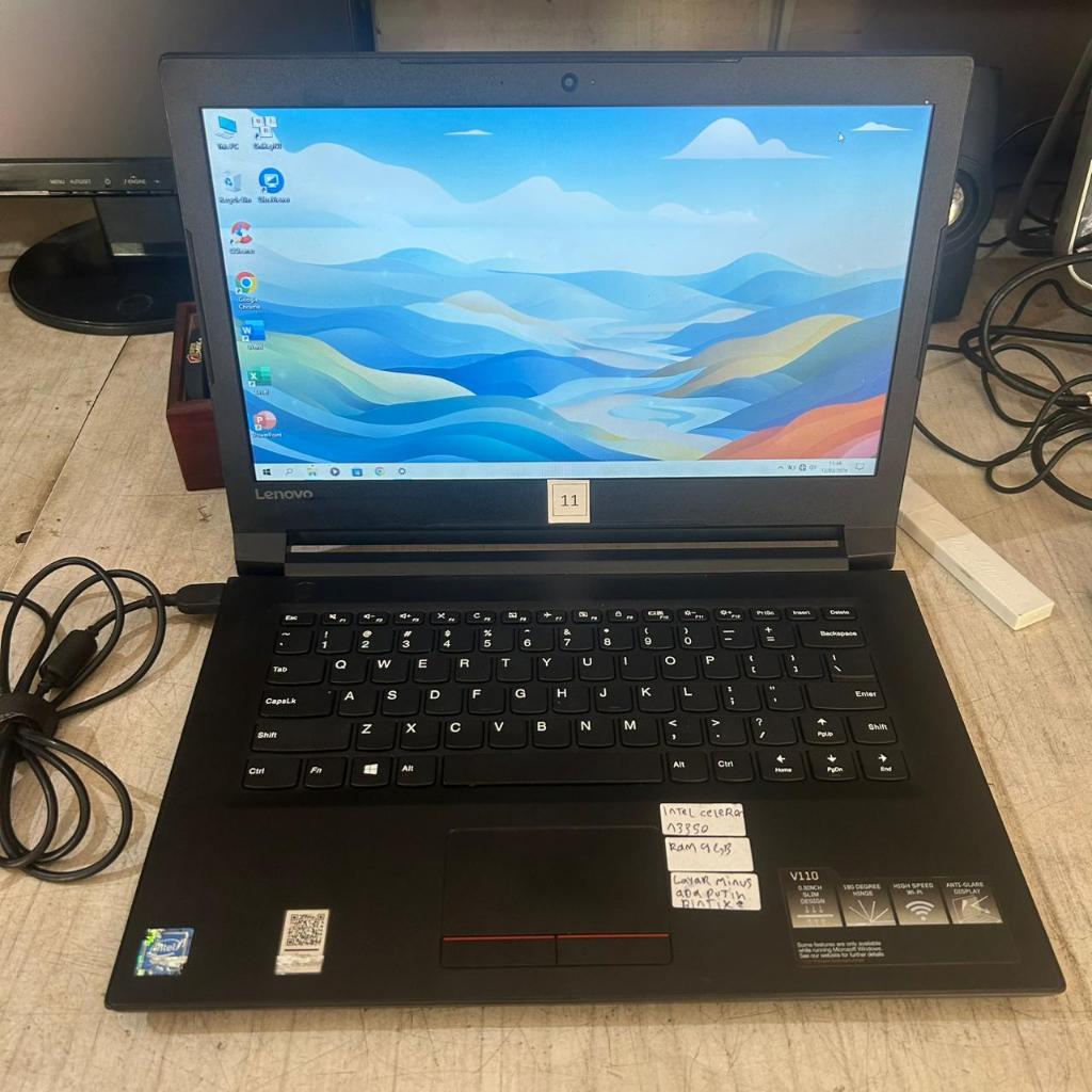 Laptop Lenovo V110 Intel Celeron N3350 RAM 4GB - Laptop Slim - Siap Pakai