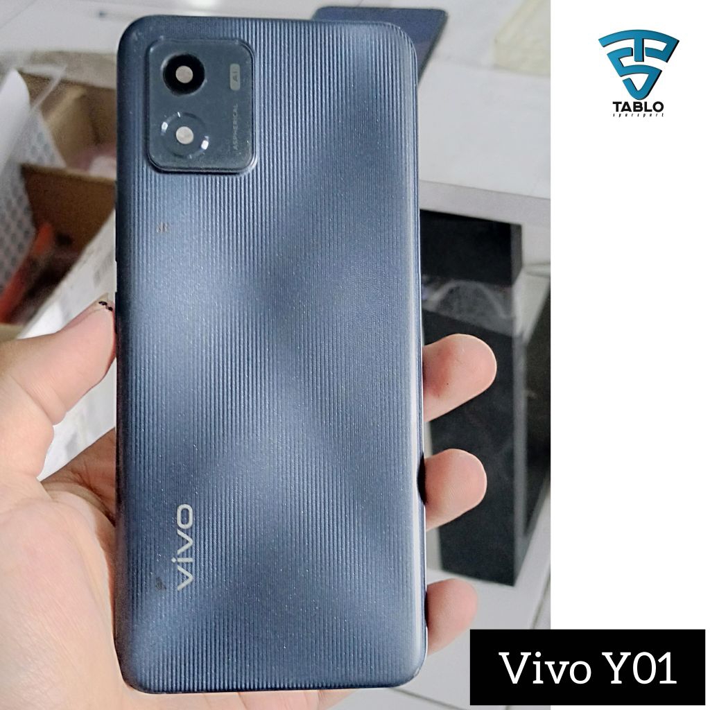 backdoor tutup belakang kaca kamera vivo y01 original copotan hp
