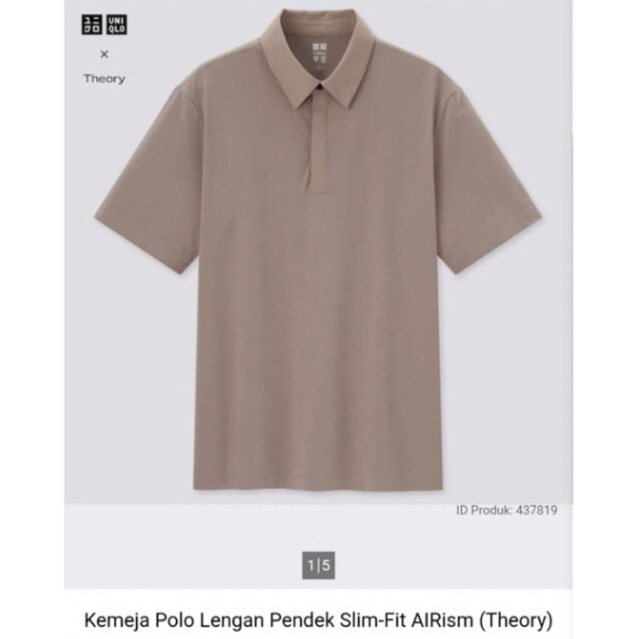 Kaos Polo Uniqlo Airism X Theory Collab polo shirt Uniqlo X Theory Airism