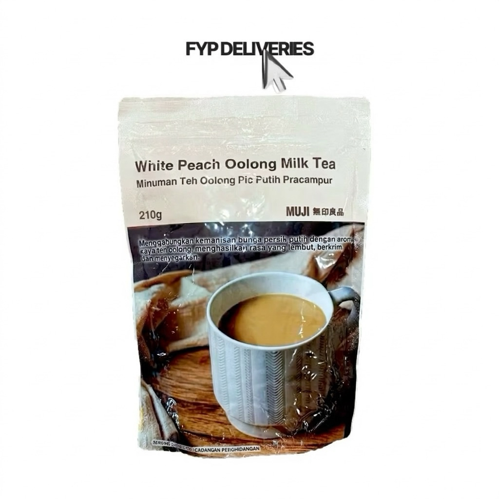 [READY] MUJI White Peach Oolong Milk Tea (Mirip Chagee Peach Oolong Milk Tea)
