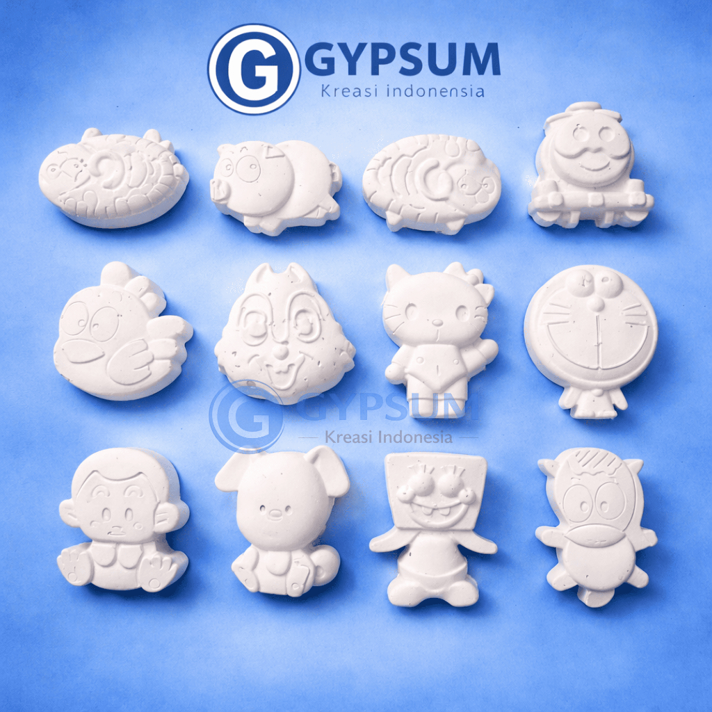 Gypsum Lukis Anak 1 Set Besar | Gypsum Mewarnai Anak | Gypsum Mainan Anak | Gypsum Anak | Gypsum Kre
