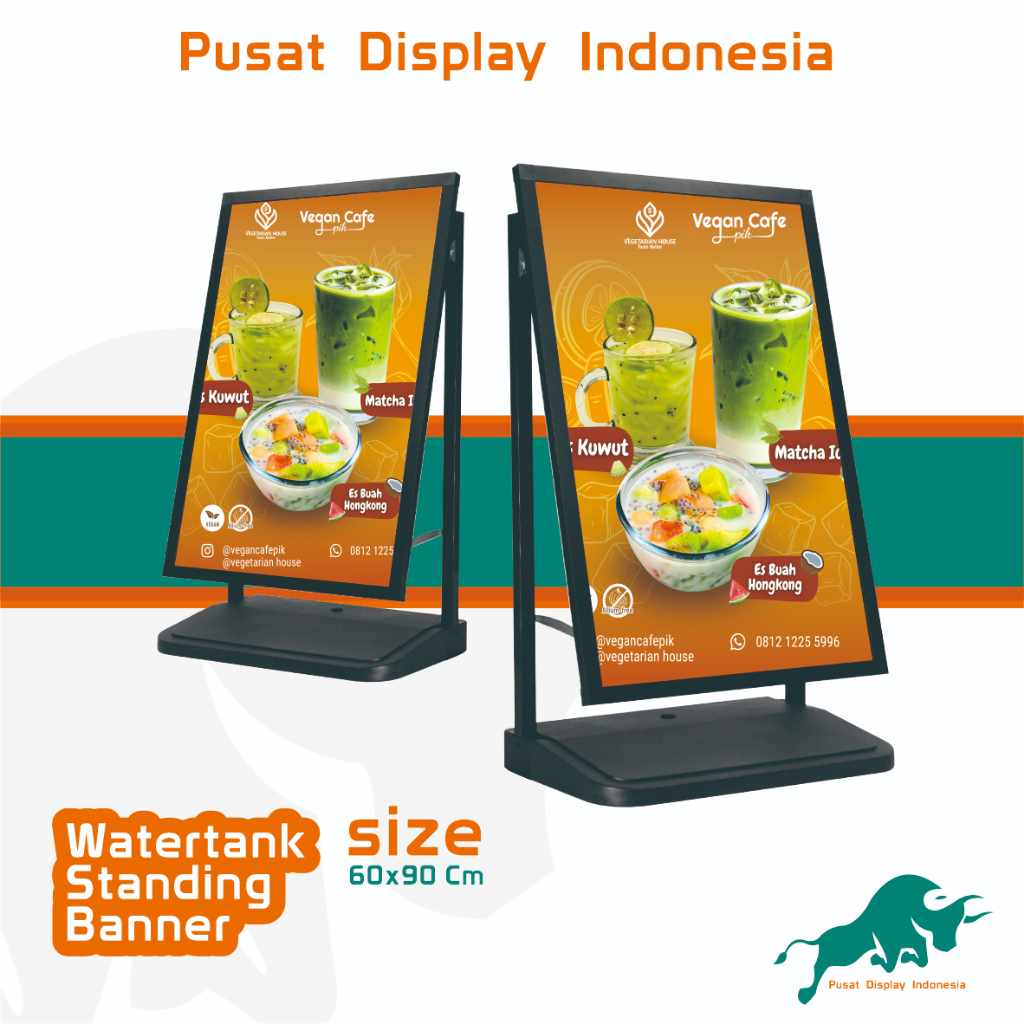 Watertank Standing Banner / Standing Banner Water Tank Premium 60x90 cm / Tripod Banner Display Koko