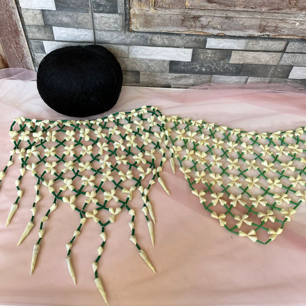 Treea Store Melati RAJUT SANGGUL SEGITIGA Rumbai Rajut penutup kepala