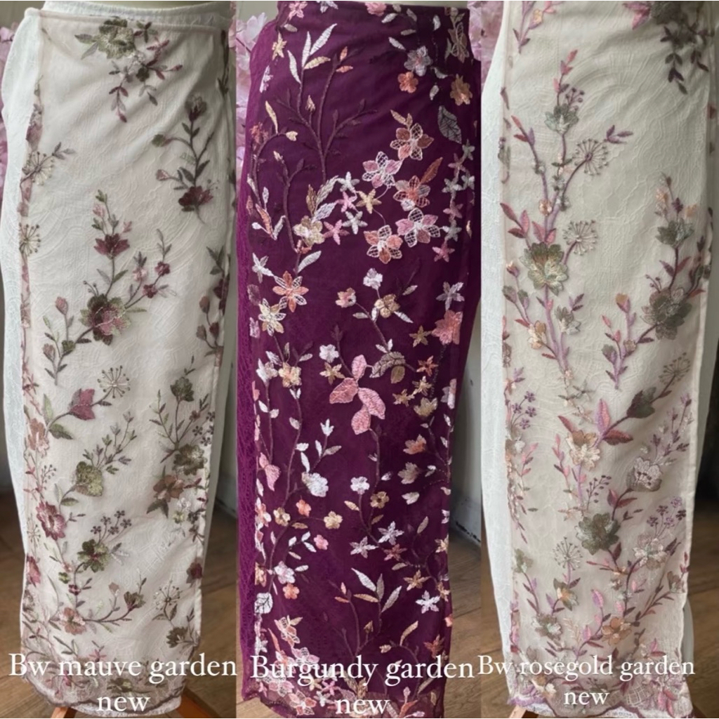 (preloved) Beachylooks Rok Lilit Raya Lebaran Kondangan Wisuda Flower Lace