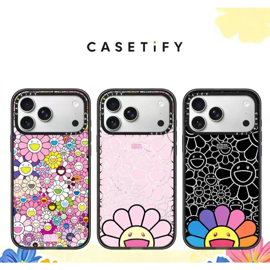 [READY INDONESIA] CASETiFY x Takashi Murakami Casing Bunga Matahari untuk Apple iPhone 17 Pro Max da