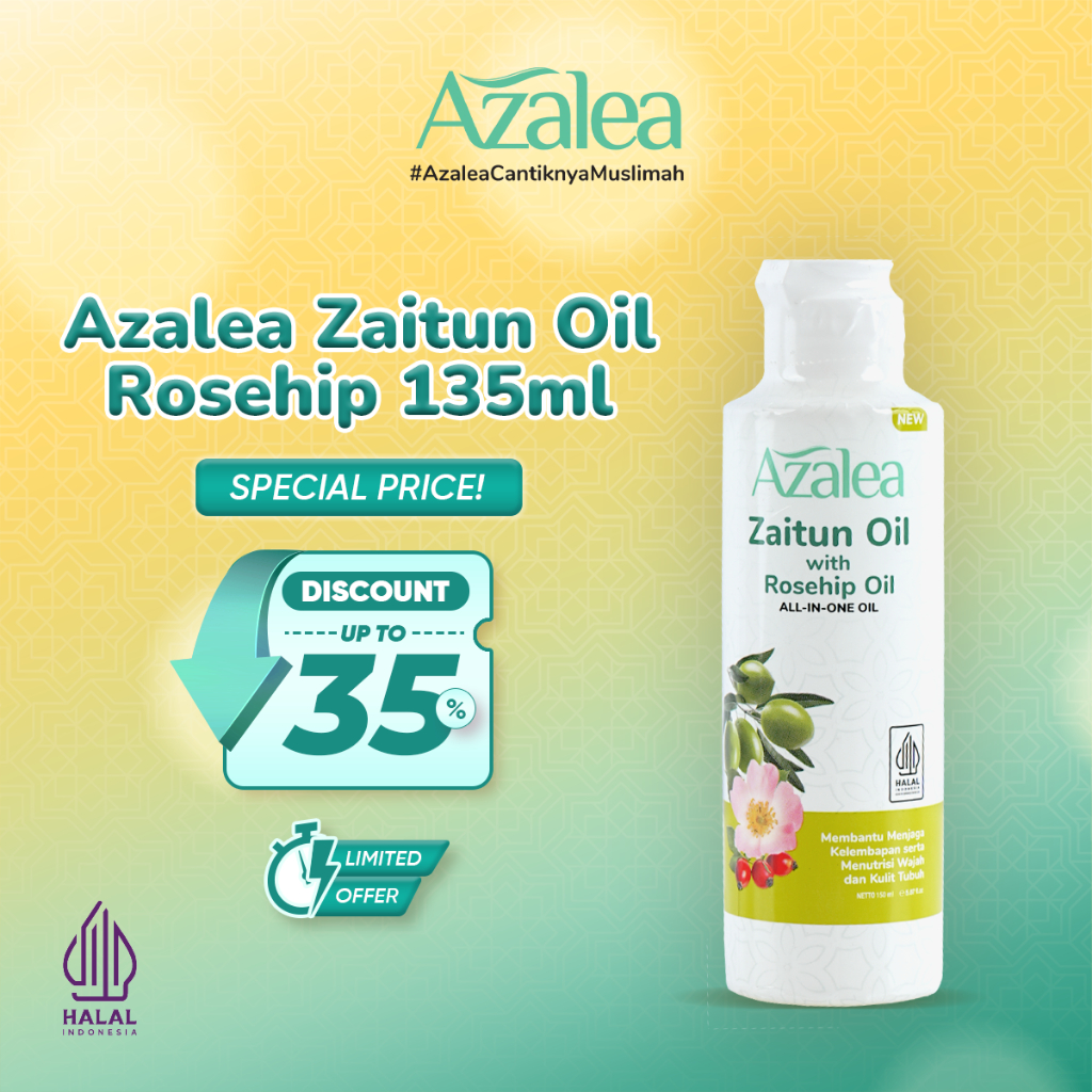 [SPECIAL DISCOUNT] Azalea Zaitun Oil with Rosehip Oil 135 ml - Minyak Zaitun Melembabkan Menghilangk