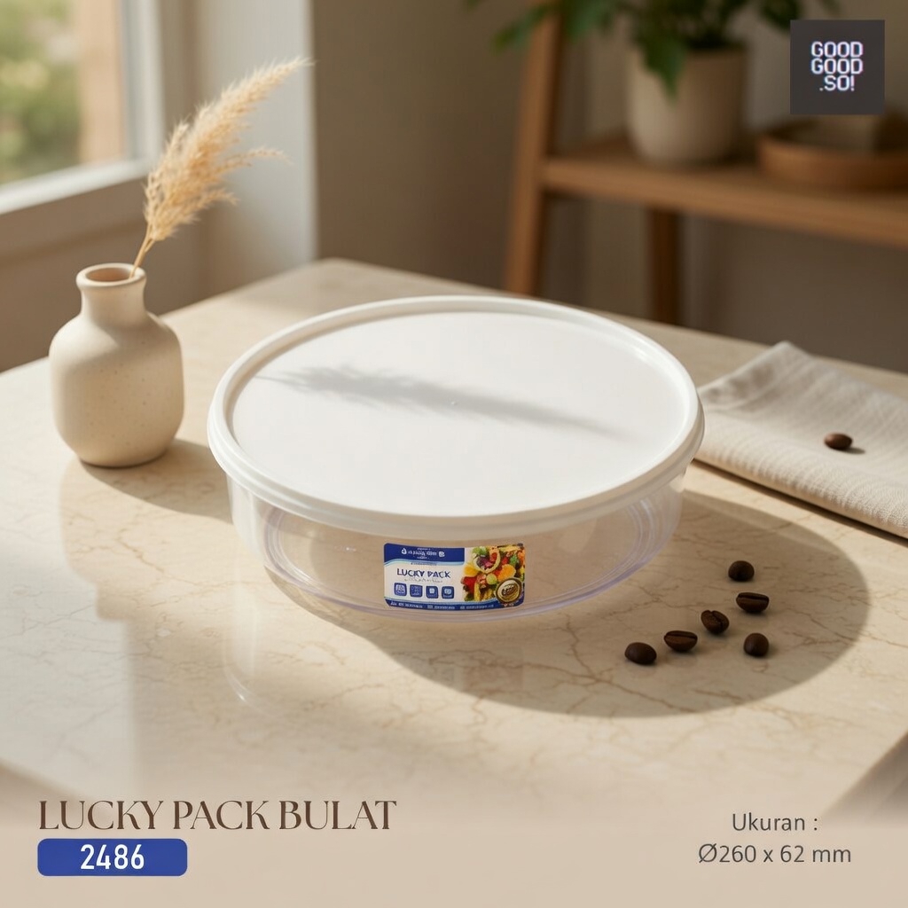 TOPLES PLASTIK BULAT / TEMPAT PENYIMAPAN MAKANAN / KOTAK MAKANAN / LUCKY PACK BULAT