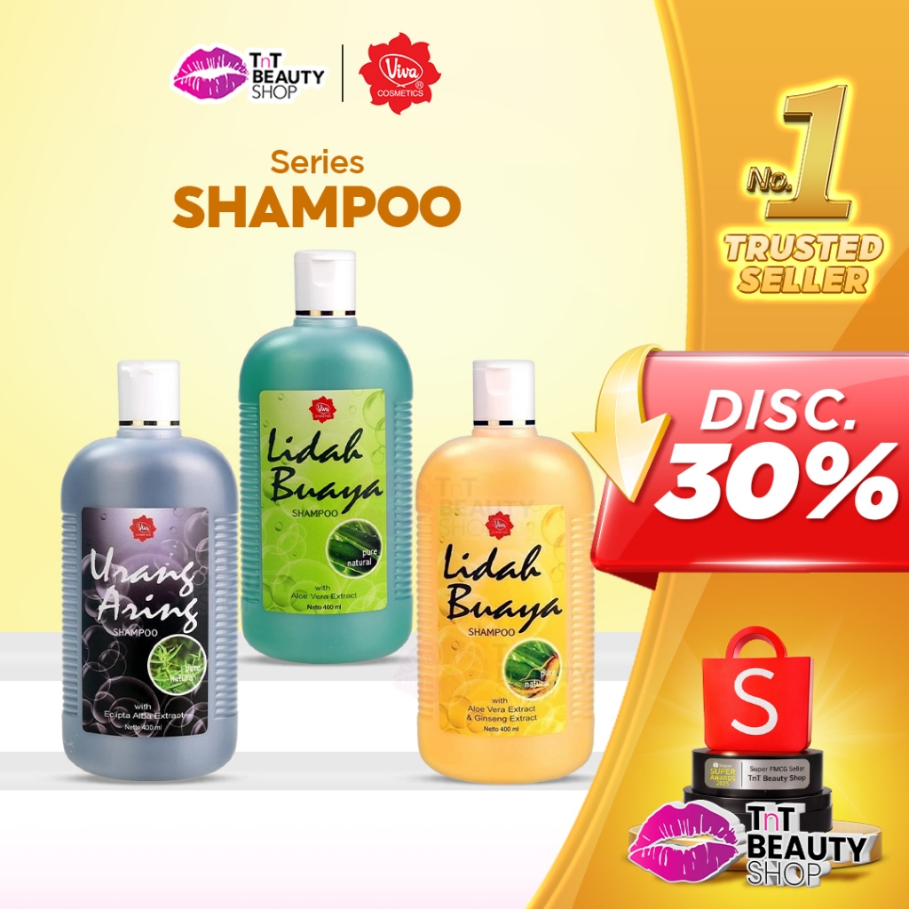 Viva Shampoo Lidah Buaya Extract Ginseng  400ml | Shampoo Lidah Buaya | TnT Beauty Shop