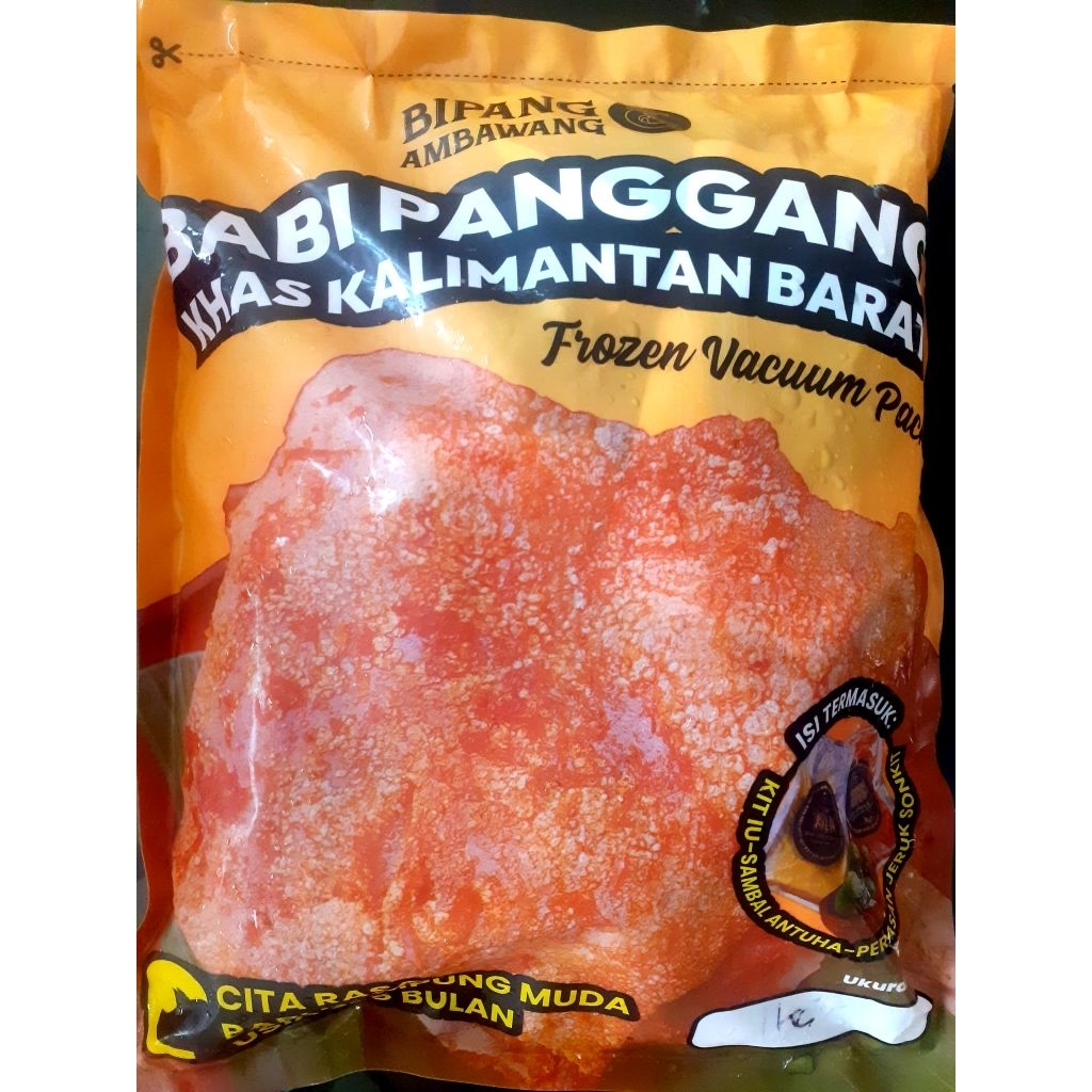 Bipang Ambawang BABI PANGGANG KHAS KALIMANTAN BARAT Frozen Vacuum Pack 1kg Daging Babi Kriuk