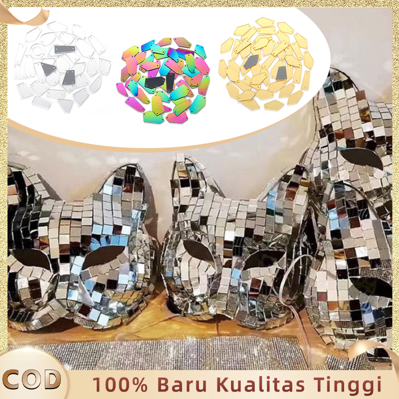 Kristal Keping Kristal Akrilik Payet Batu Kristal Jahit Payet Batu Kristal Jahit Untuk Kerajinan Tan