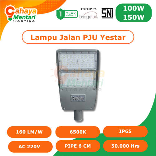 Lampu Jalan PJU Yestar 100W 150W LED SMD Street Light Model Casing PHILIPS Anti Petir