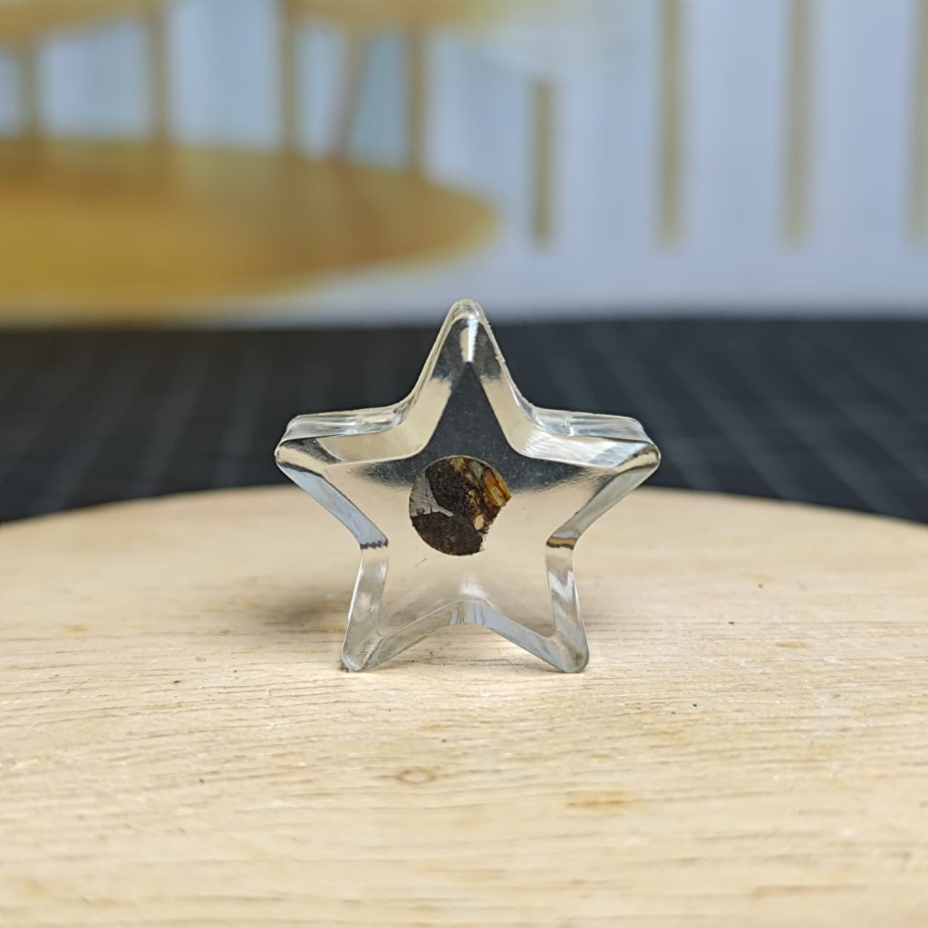 Natural Pallasite kenya Sericho Olive Meteorite Star Dekorasi (1)