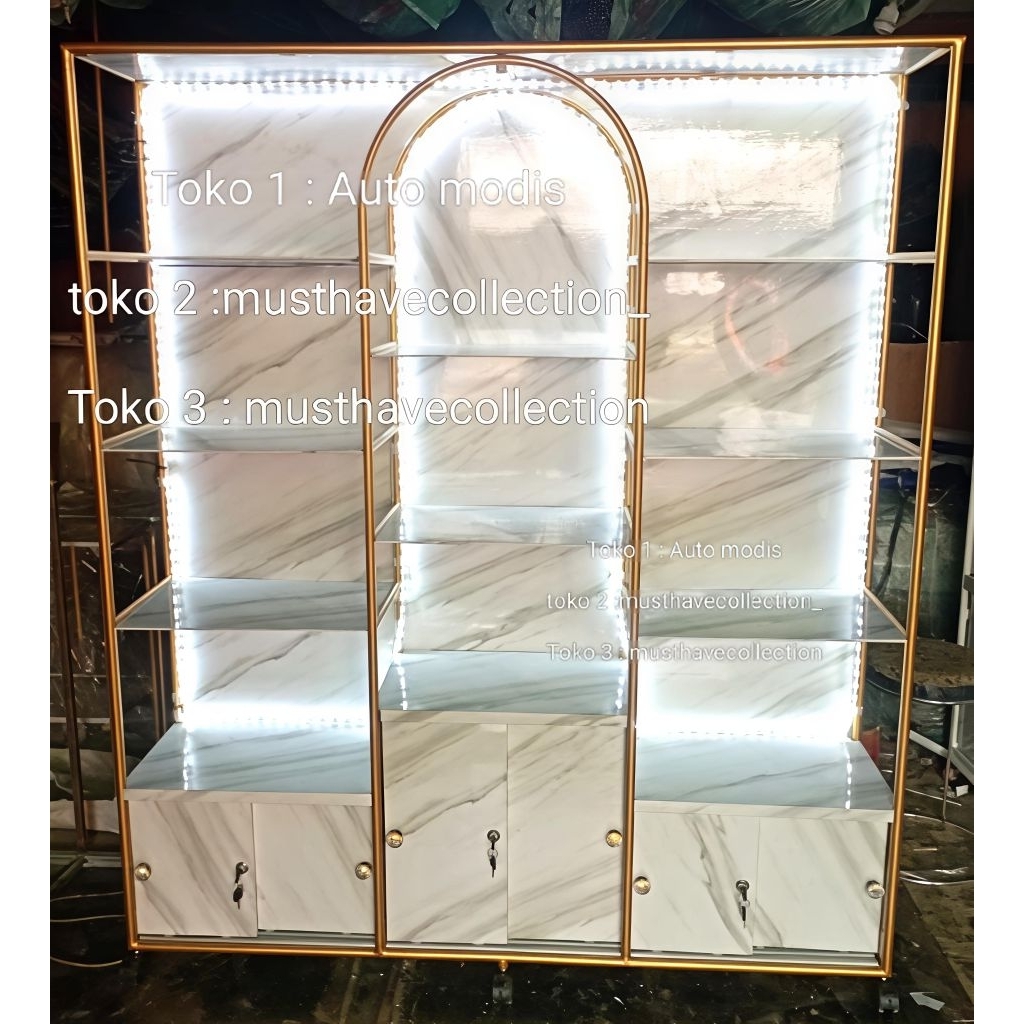 SULING TEMBOK BOR DINDING EMAS GANTUNGAN HOOK TEMPELAN GAWANG BAJU EMAS CUSTOM STANDING MIRROR KAITA