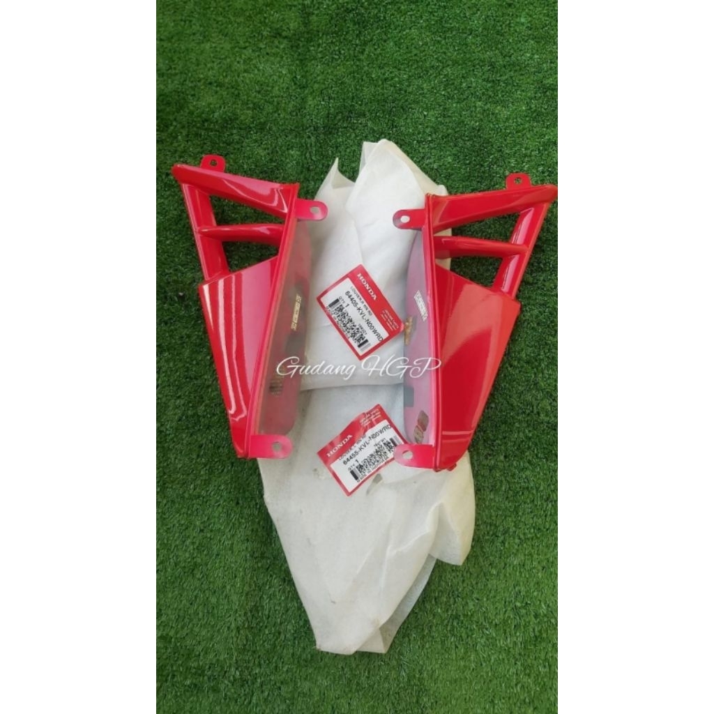 Louver L & R Set Red Sirip Sayap Dalam Supra X 125 Batman 64405 64455-KVL-N00WRD Ori Honda Genuine P